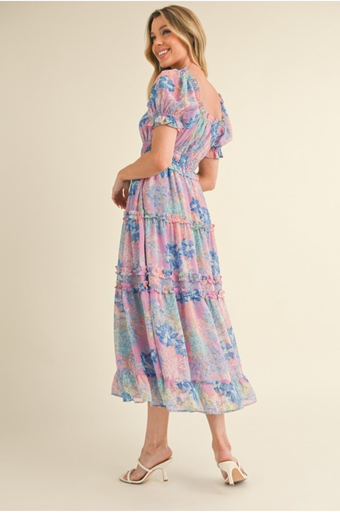 Melha Floral midi dress