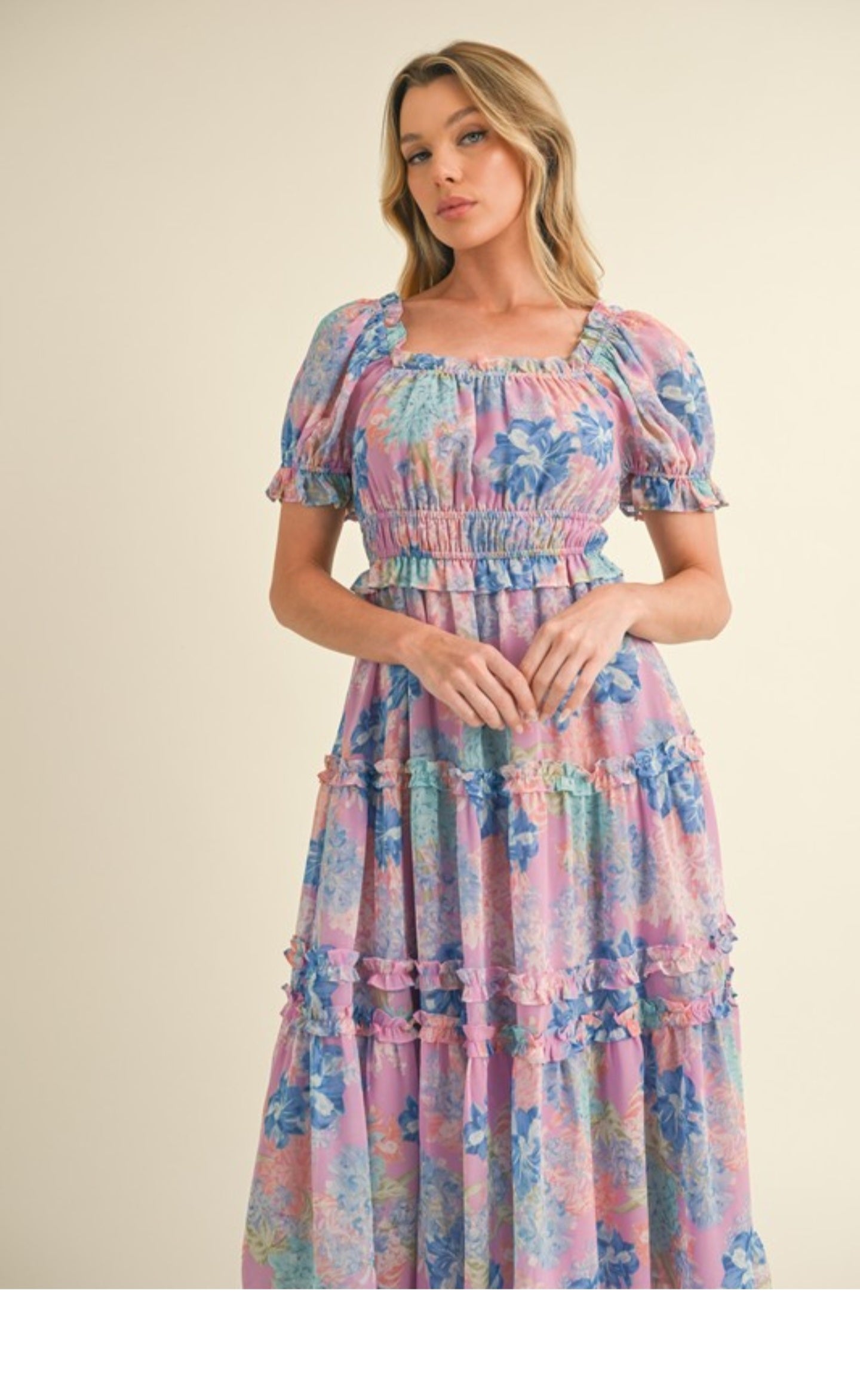 Melha Floral midi dress