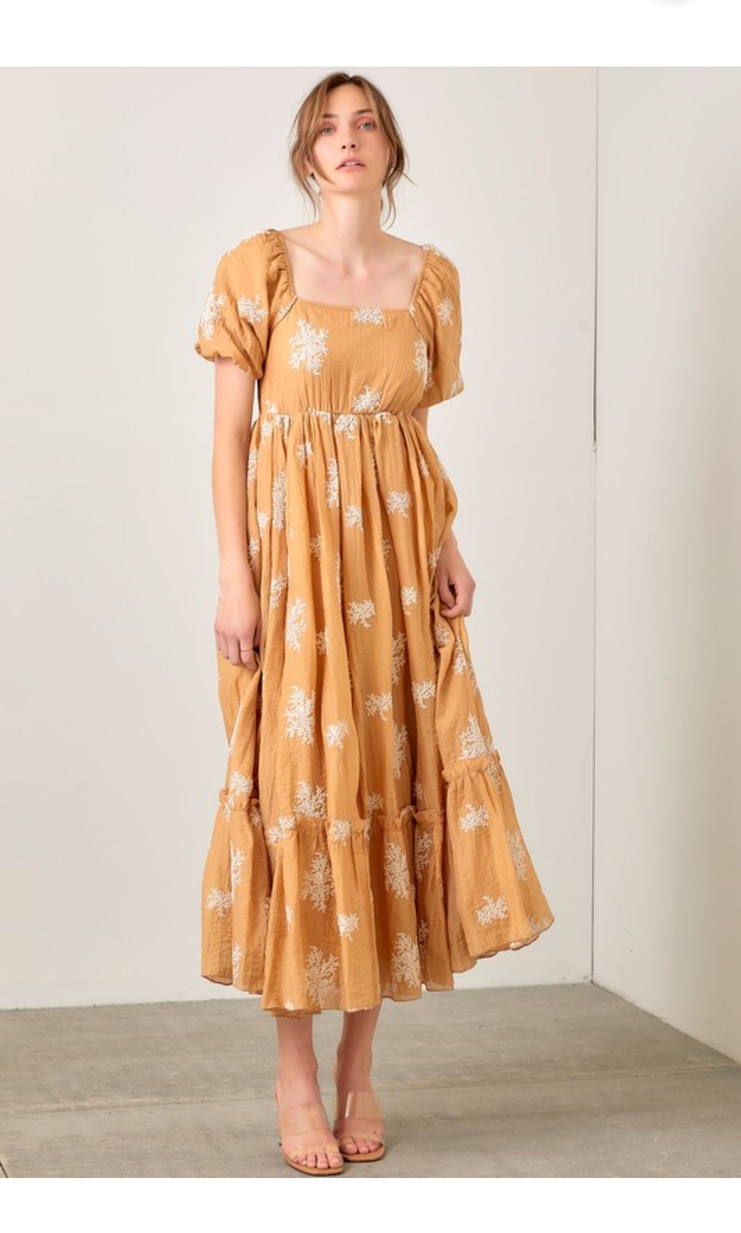 Lani emboidery midi dress